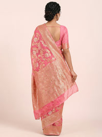 The Banarasi Bronze Zari Pure Chiffon Saree thumbnail