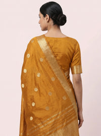 The Classic Polka Dot Pure Silk Saree with Zari Border thumbnail