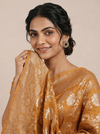 The Banarasi Bronze Zari Pure Chiffon Saree thumbnail