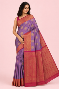 The Royal Zari Pure Kanjivaram Silk Saree thumbnail