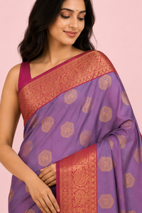 The Royal Zari Pure Kanjivaram Silk Saree thumbnail