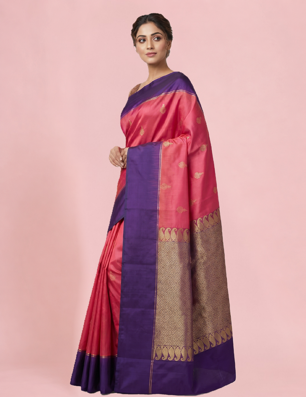 The Heritage Meenakari & Dual Zari Butta Saree